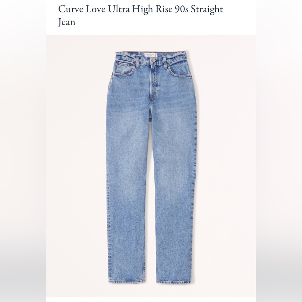 Abercrombie curve love ultra high rise 90s straight jeans